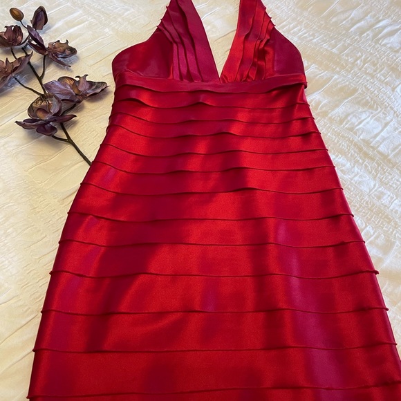 Red BCBG Maxazria dress.  Size 6 - Picture 1 of 3